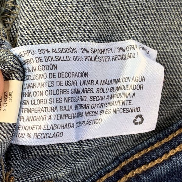 Cat & Jack Girls Youth Denim Jean Jacket Size Large 10/12 Long Sleeve Collared - Picture 9 of 10